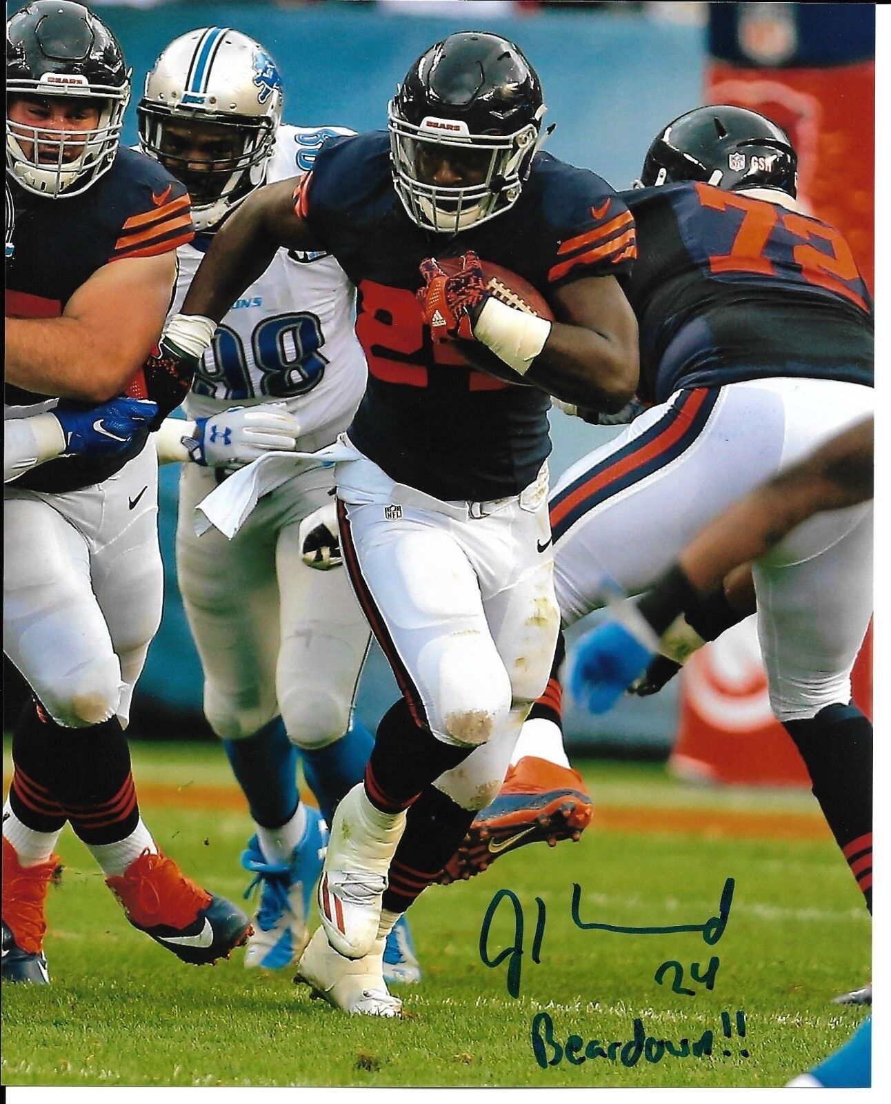 JORDAN HOWARD signed autographed CHICAGO BEARS 8X10 Photo Poster painting PRO BOWL w/COA PROOF