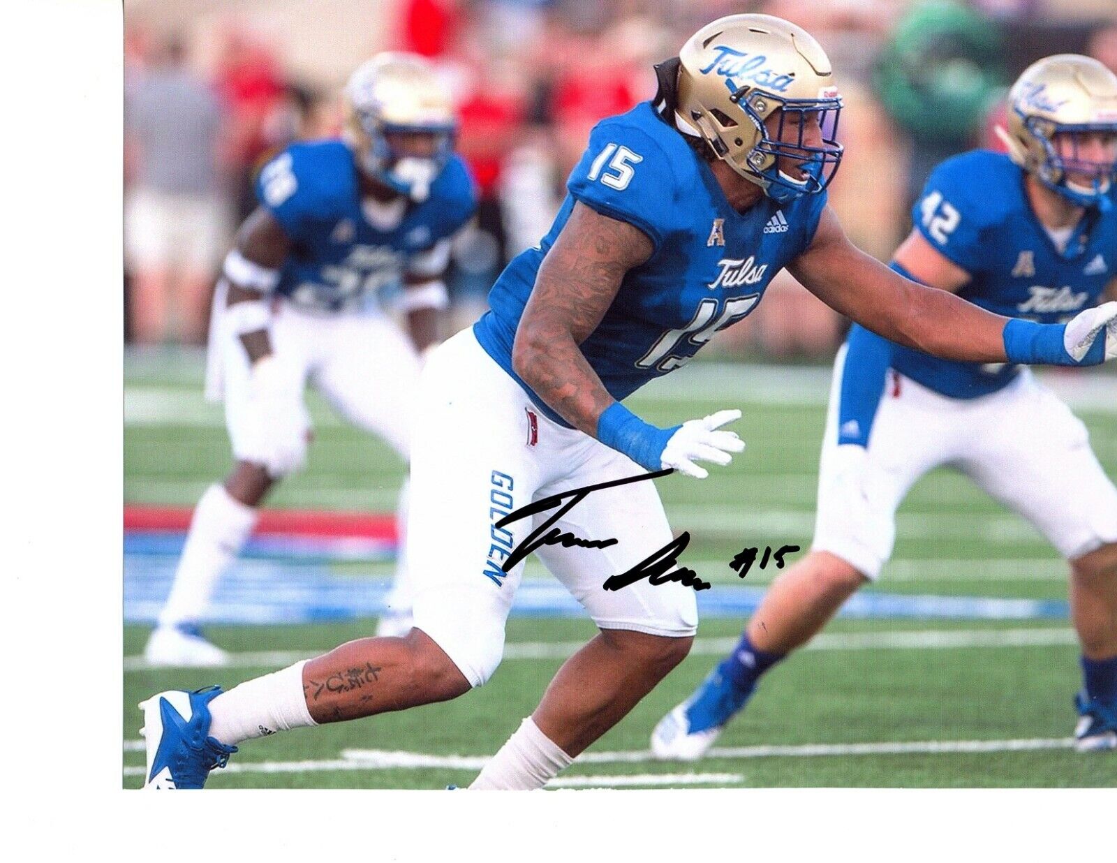 Trevis Gipson Tulsa Golden Hurricanes signed autographed 8x10 football Photo Poster painting b