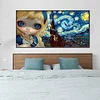 Starry Sky Gir - Round AB Drills Diamond Painting(85x45cm)