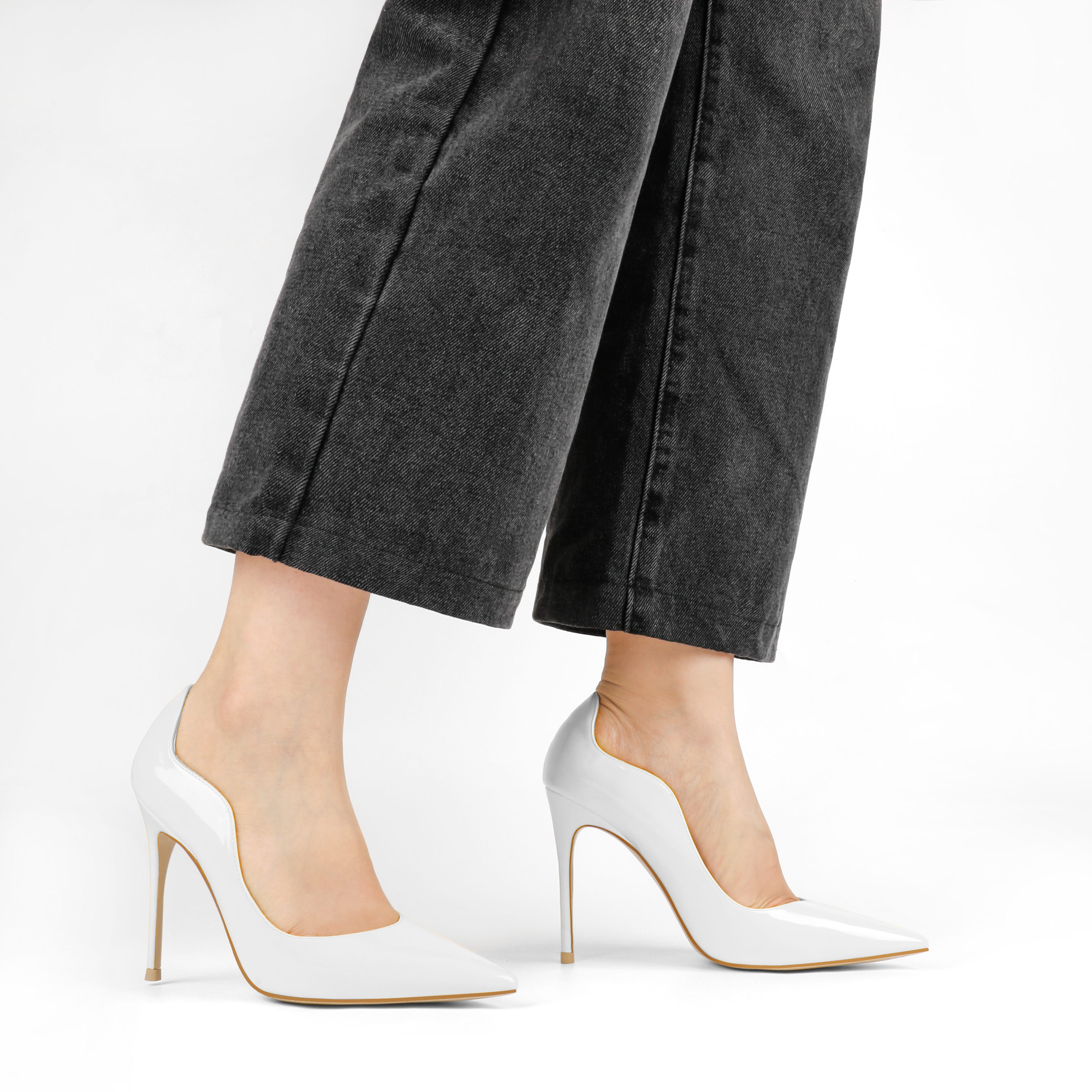 100mm Women's Party Wedding Classic Pumps Fashion Edge Design High Heels Stilettos-MERUMOTE