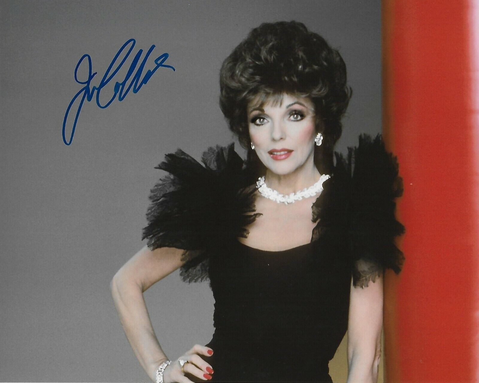 Joan Collins Dynasty Original Autographed 8X10 Photo Poster painting #14 signed @Hollywood Show