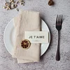 42 x 42cm Gentle Wedding Event Resturant Raw Edge Napkins