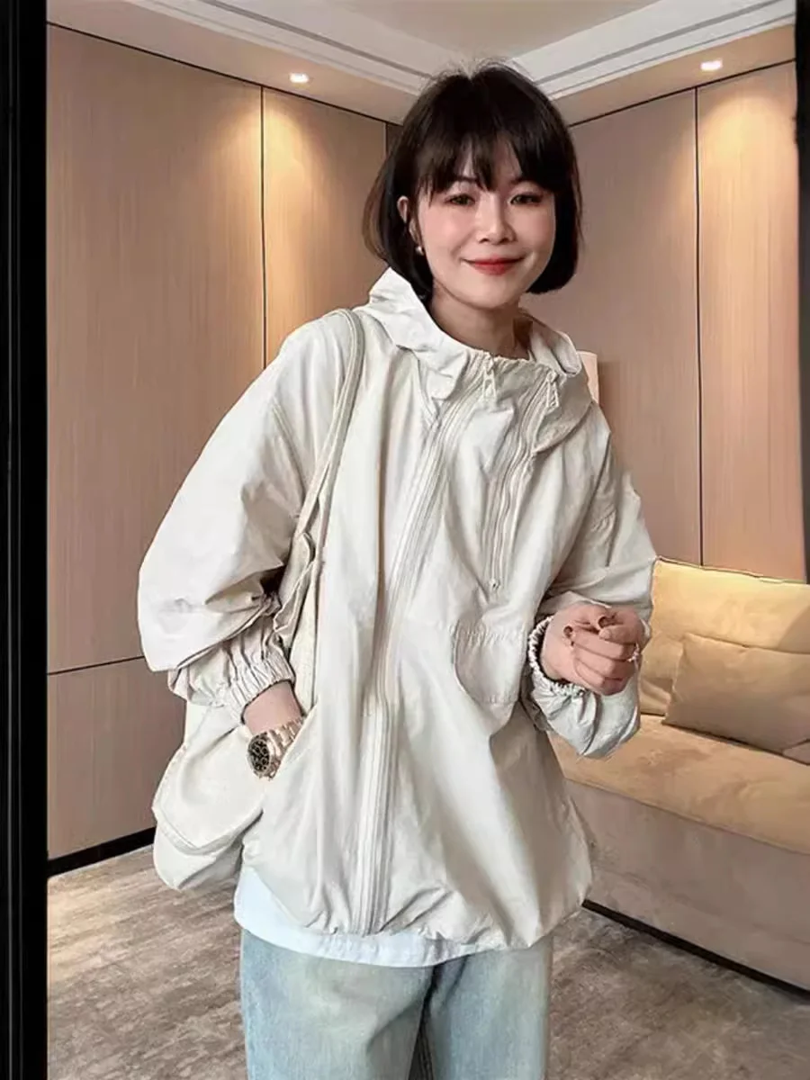 Toloer Charge Coat Female Thin Spring And Summer 2024 New Korean Version Loose Temperament Senior Sense Small Jacket-Outfit Ideas
