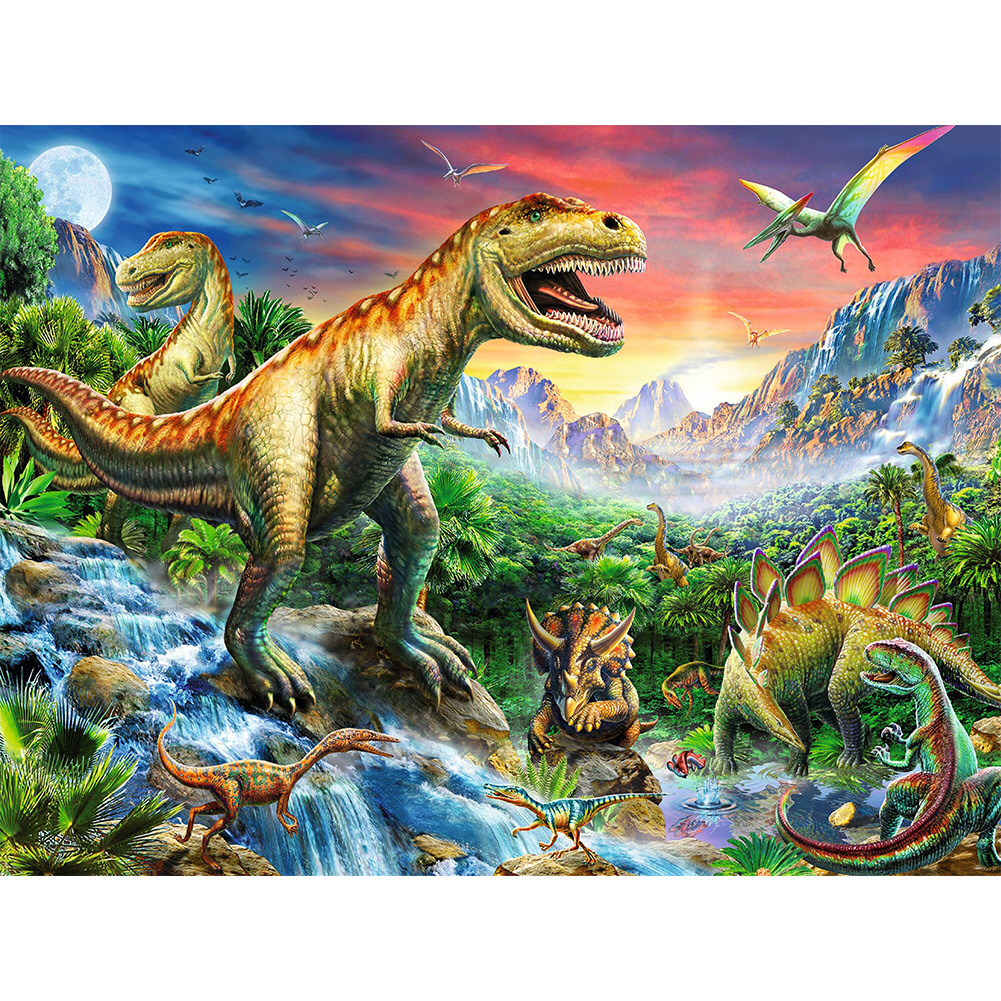 

Dinosaur World - Round Drill Diamond Painting - 50*40CM, Round diamond 40*50cm, 501 Original
