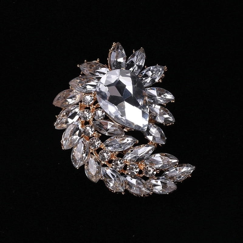 Pin Flower Alloy Inlay Glass Women’s Brooches