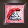 Umbrella  bear - round drill diamond painting - 30*30cm