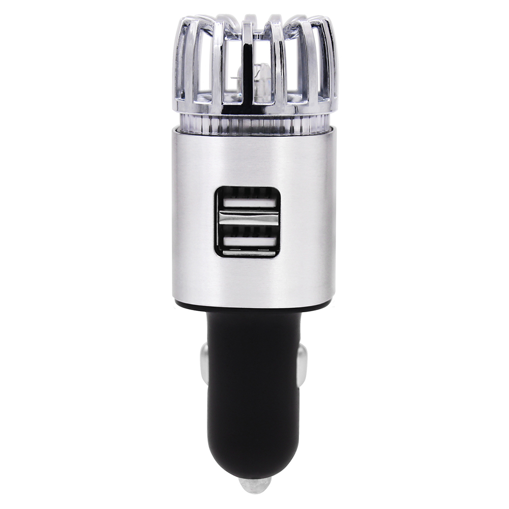 

Ionic Car Air Purifier USB Charger Car Air Cleaner Odor Eliminator, Silver, 501 Original