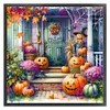 Fall Pumpkin Cottage-11CT Stamped Cross Stitch 50*50cm/19.69*19.69in tapestrymarket