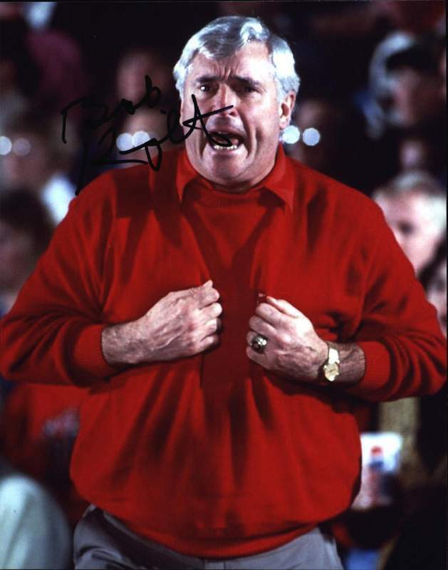 Bob Knight signed NBA basketball 8x10 Photo Poster painting W/Certificate Autographed 002