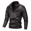 Men's New Fleece Leather Jacket