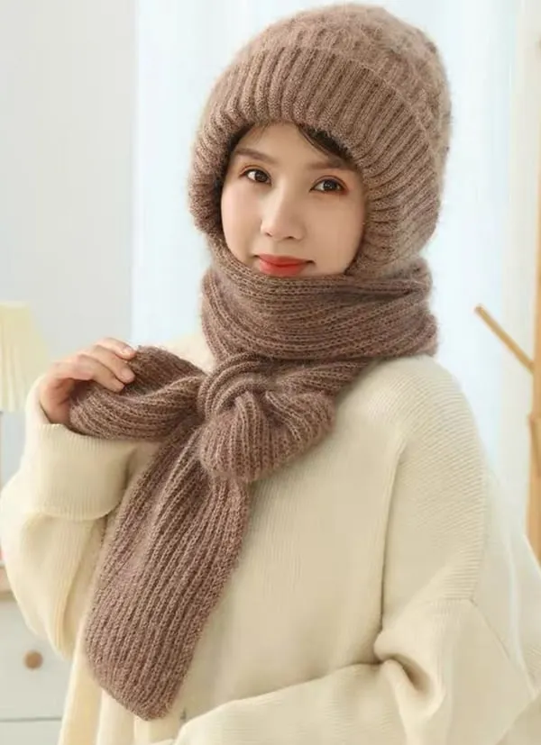 Hot Sale🔥Integrated Ear Protection Windproof Cap Scarf