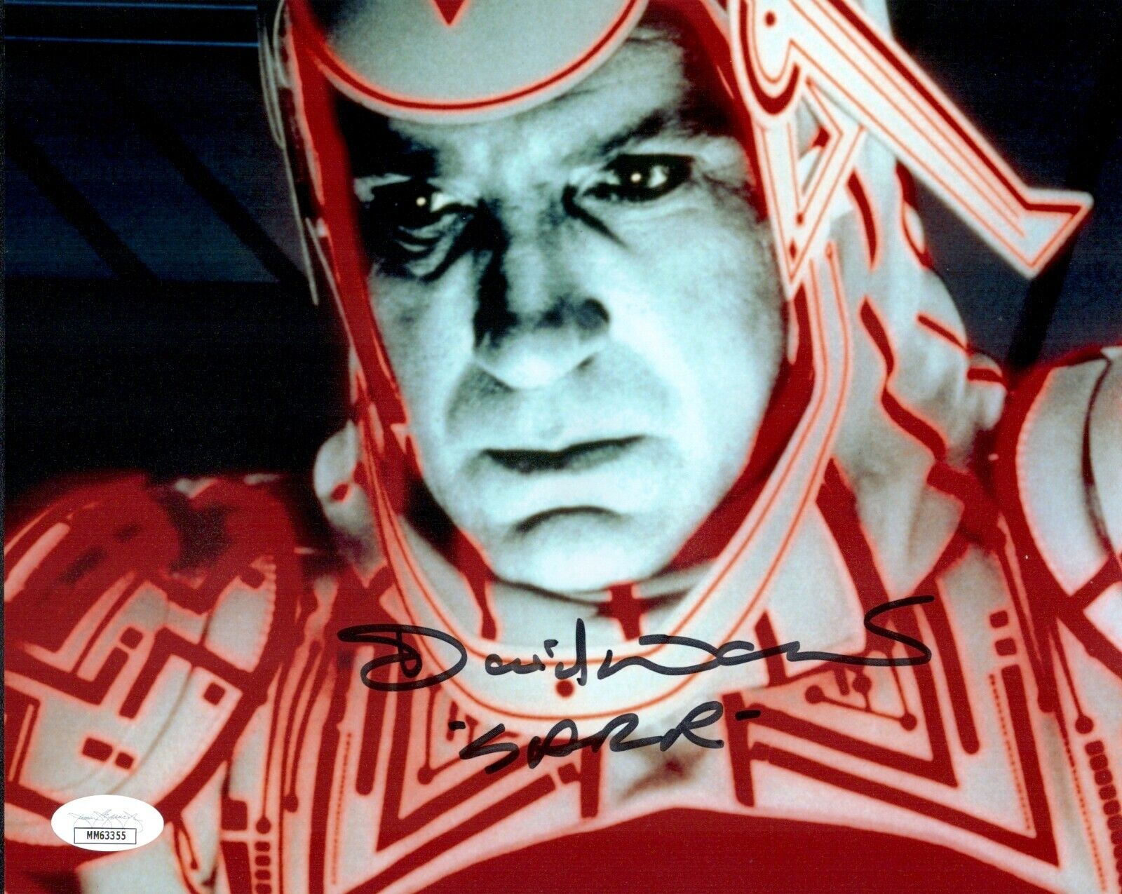 DAVID WARNER Signed Sark TRON 8x10 Photo Poster painting LEGEND Autograph JSA COA Cert