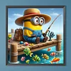 Minions Angeln - Rundbohrer Diamantmalerei - 40*40cm