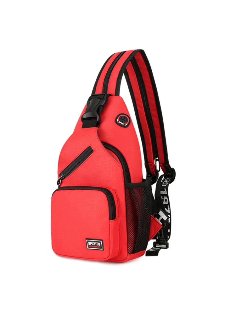 Fashion Women Oxford Cloth Shoulder Chest Bag Travel Large Backpack (Red)