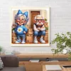 Happy Grandma And Angry Grandpa - Full Round Diamond Painting 40*40cm