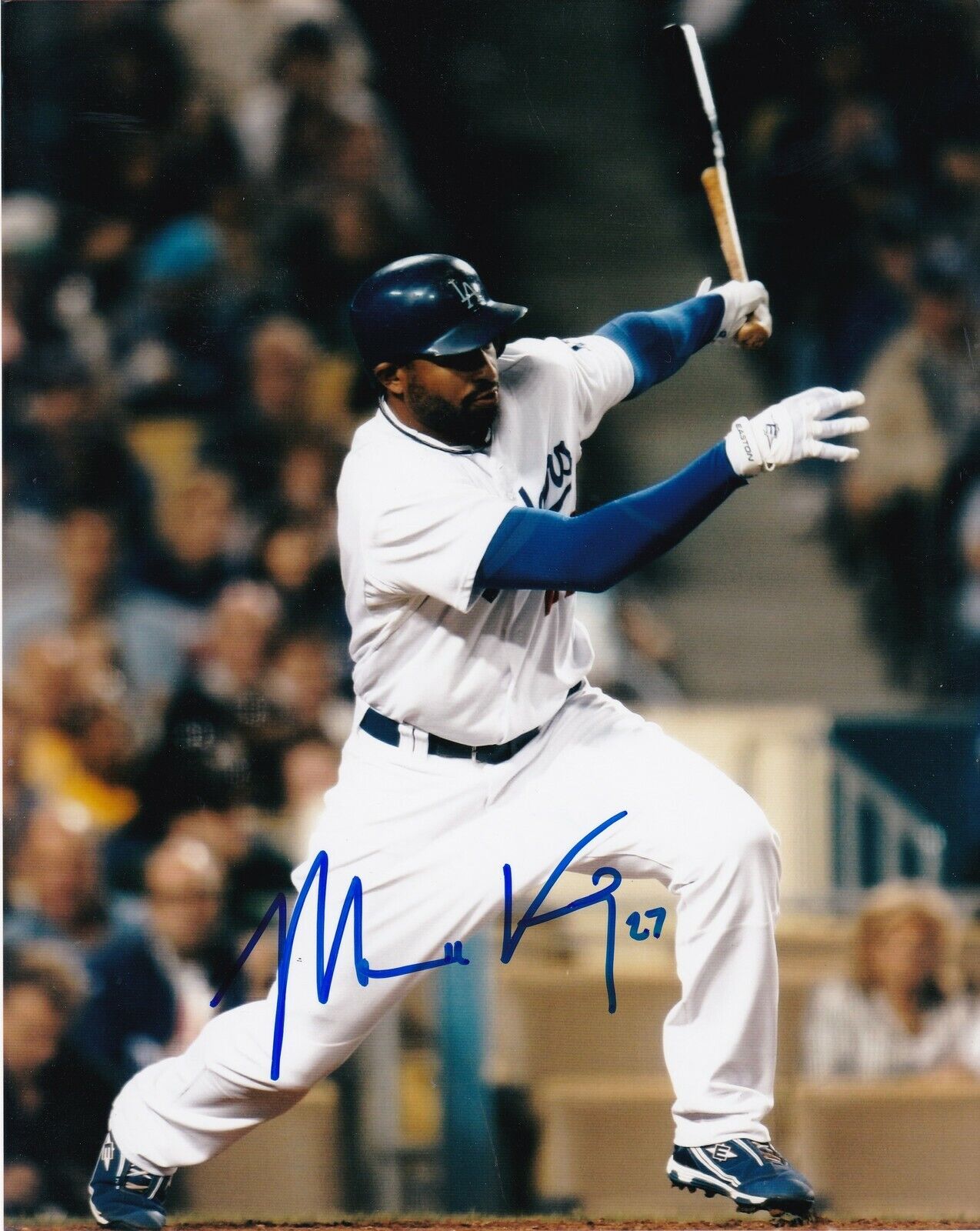 MATT KEMP LOS ANGELES DODGERS ACTION SIGNED 8x10