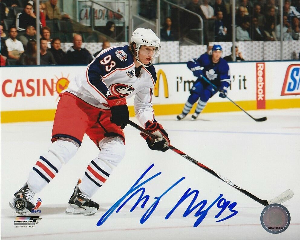 JAKUB VORACEK SIGNED COLUMBUS BLUE JACKETS 8x10 Photo Poster painting! Autograph