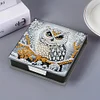 5D DIY Leather Diamond Painting Memo Pad Holder with 160 Sheets Paper (Owl)