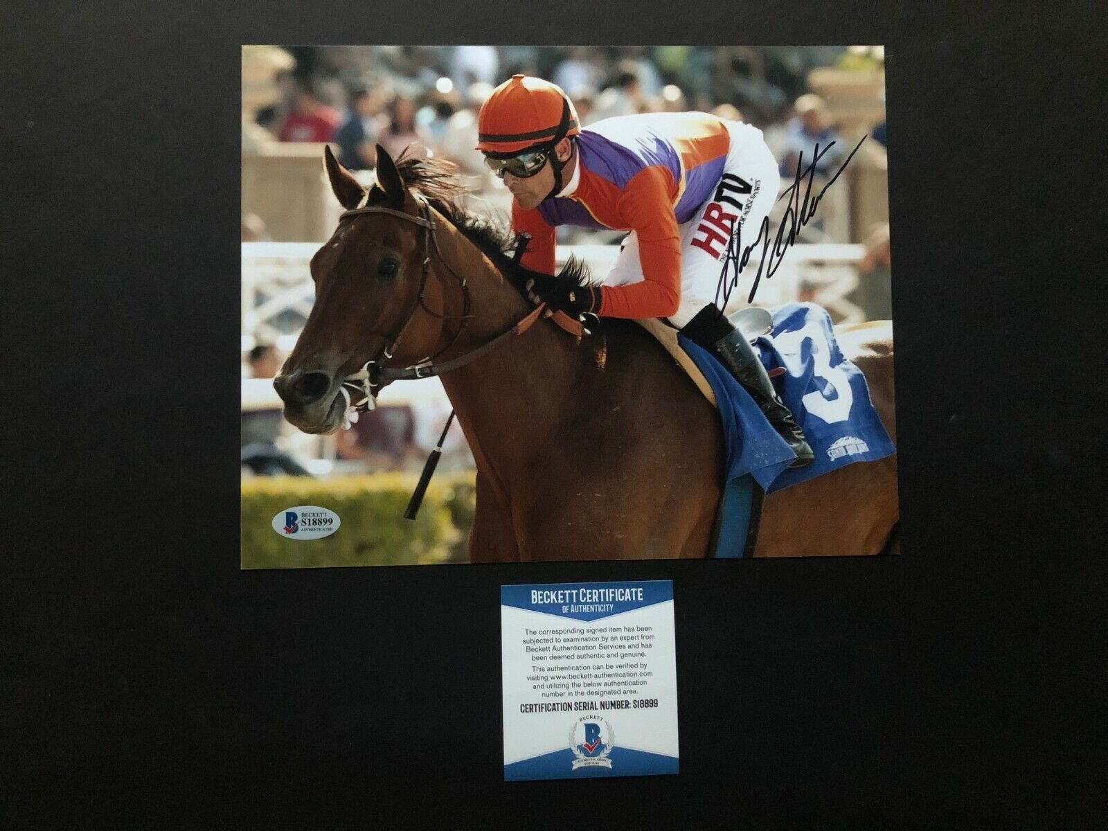 Gary Stevens Rare! signed autographed horse racing 8x10 Photo Poster painting Beckett BAS coa