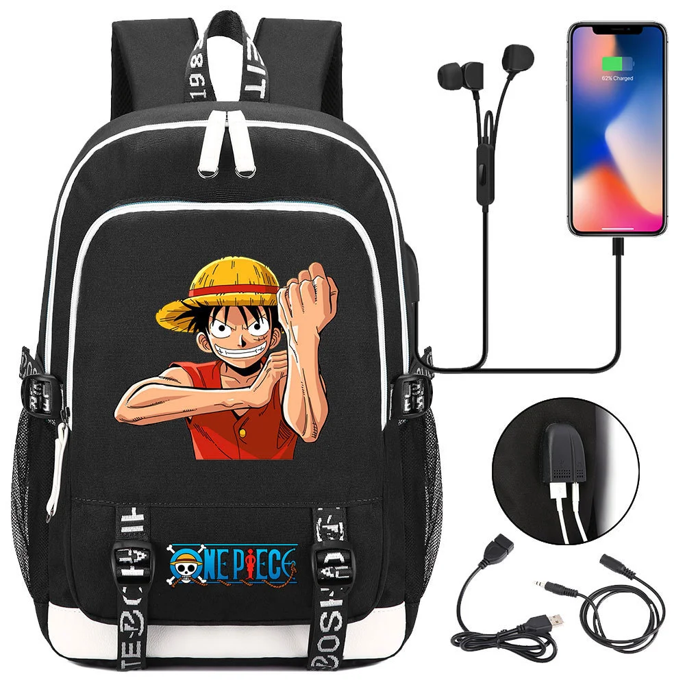 Buzzdaisy Premium One Piece Backpack with USB Charging Port and Laptop Protection - Multi-Pocket for Large Capacity Storage