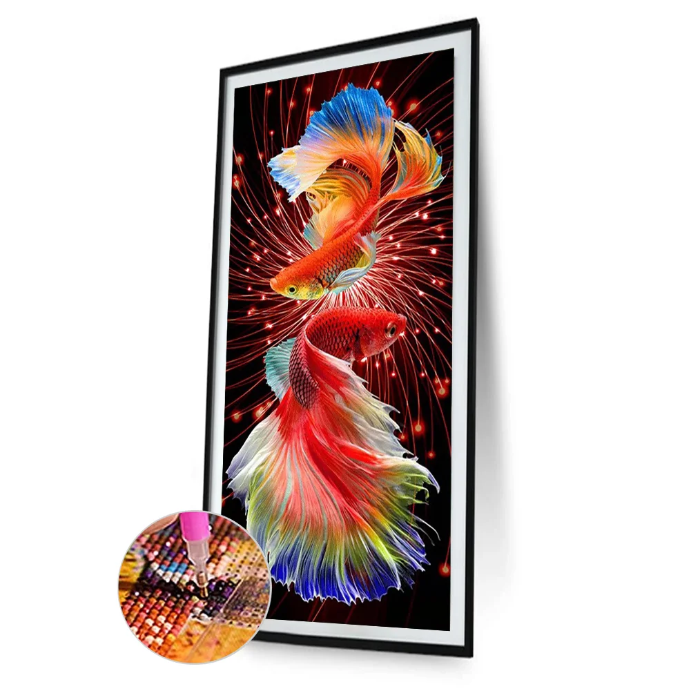 Diamond Painting - Full Round Drill - Goldfish(40*80cm)