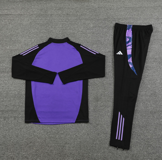 2024 Germany Half-Pull Training Suit Purple Football Jersey Set Thai Quality