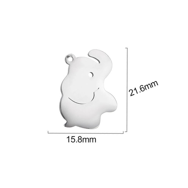 1 Piece 304 Stainless Steel Animal Pendant Jewelry Accessories