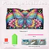 (25cm)Rainbow Floral Butterfly DIY Diamond Painting PU Tissue Holder Box
