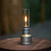 Atmosphere Candle Light Set With Inflatable Aluminum Tank And Wooden Lamp Box Windproof Candlelight Outdoor Lighting Camping Gas Lamp Tent Light