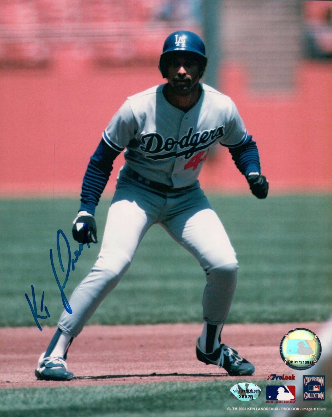 Ken Kenny Landreaux Signed 8X10 Photo Poster painting Autograph Dodgers Lead Off Left Auto COA