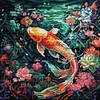 Fish-14CT Stamped Cross Stitch 36*36cm/14.17*14.17in tapestrymarket