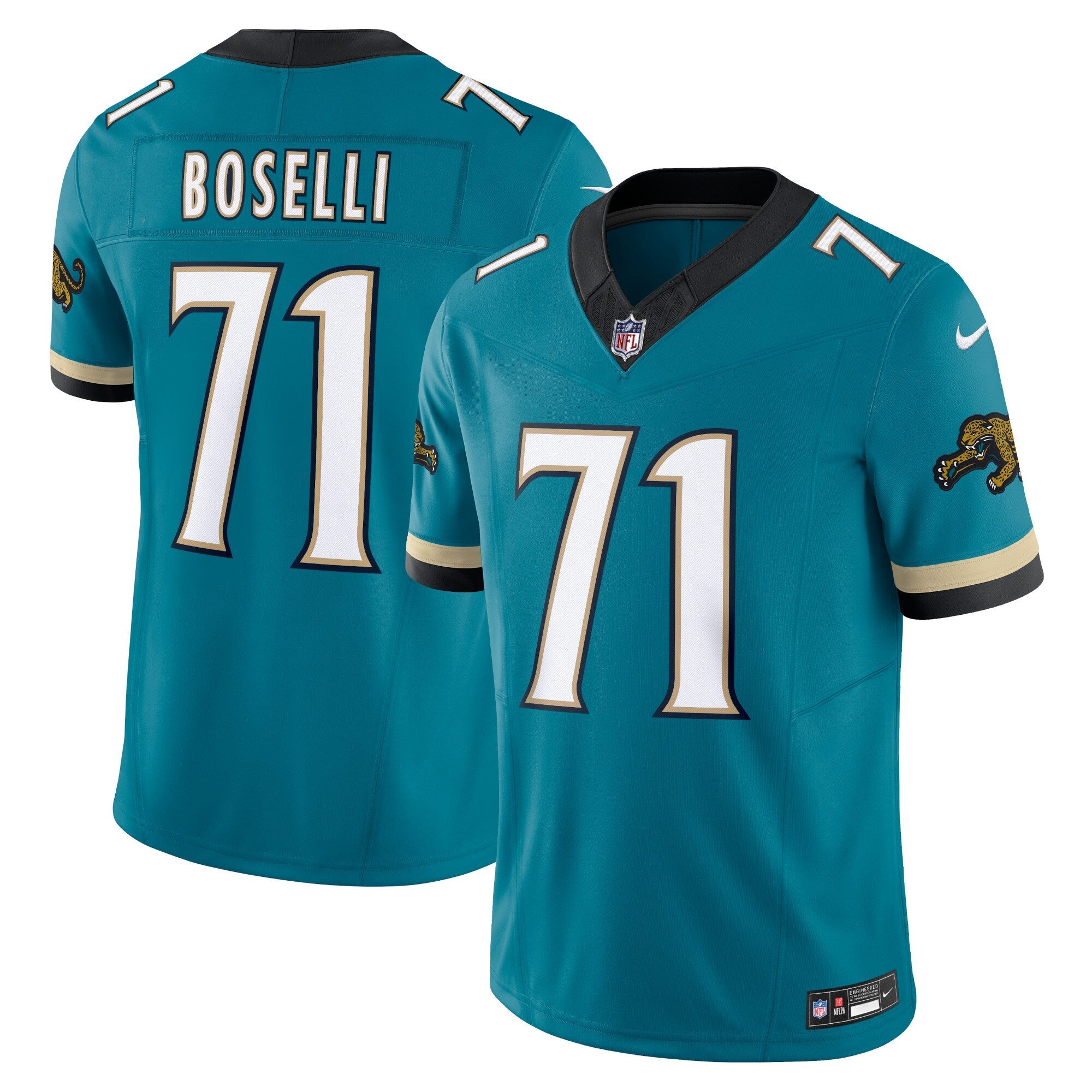 Tony Boselli Jacksonville Jaguars Nike Prowler Throwback Vapor F.U.S.E. Limited Retired   Jersey - Teal mysite