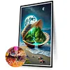 Diamond Painting-DIY Full Round Drill Shells Forest Under Moon(70*40 CM)