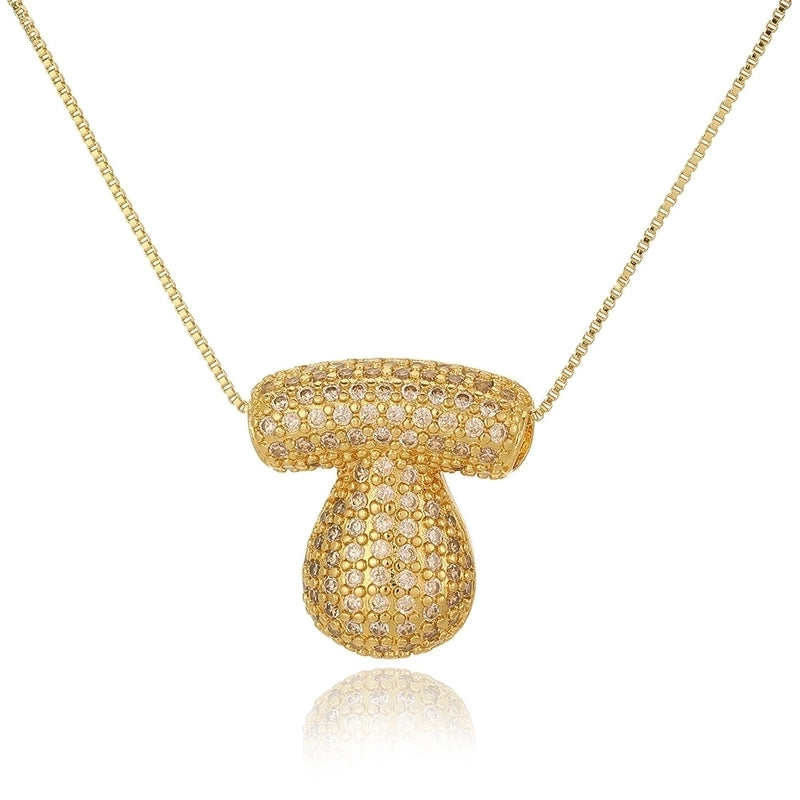 Copper Plating Letter Pendant Necklace