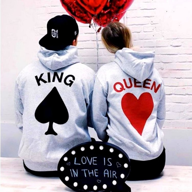 Card King & Queen Hoodies 2 in 1
