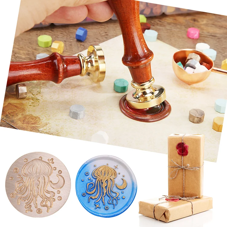 Brass Wax Sealing Stamp Metal Wax Seal Stamp Letter Sealer Wax Bead  Accessories Butterfly Stamp Animal Insect 