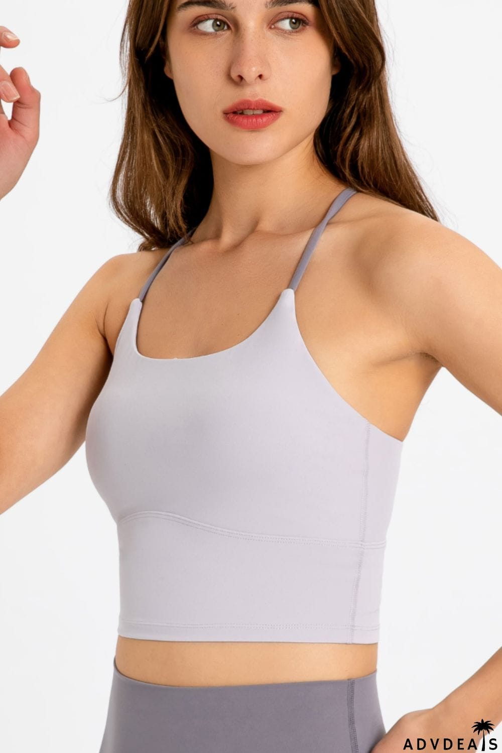 Crisscross Back Scoop Neck Sports Cami