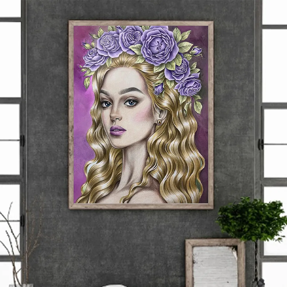 Full Round Diamond Painting 30*40cm - Girl