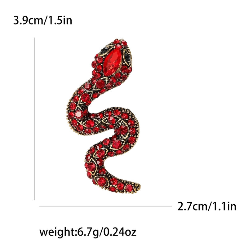 Retro Pin Snake Alloy Rhinestones Women’s Brooches
