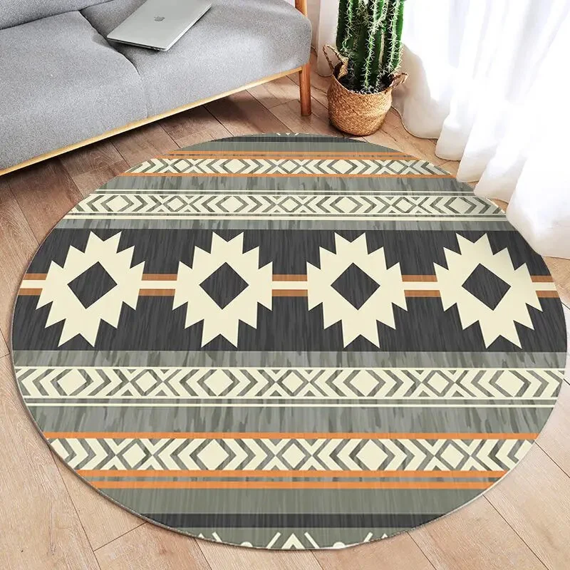 Athvotar Round Carpets Modern Living Room Sofa Coffee Table Rug Simplicity Decoration Bedroom Carpet Kitchen Bathroom Non-slip Rugs