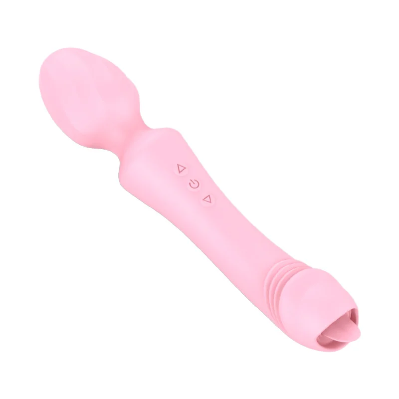2-in-1 Tongue-licking Wand Vibrator Rosetoy Official