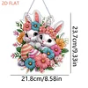 Easter 2D Flat DIY Hanging Diamond Art Ornament Home Window Pendant (Rabbit)