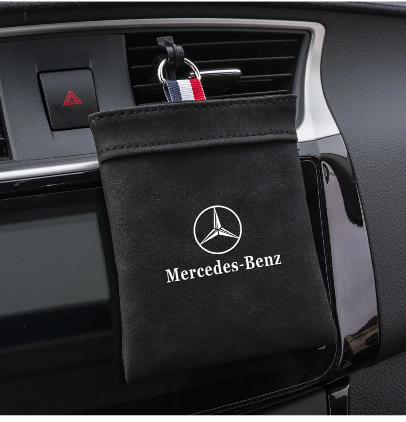Car air conditioning outlet suede storage box (with independent car logo)
