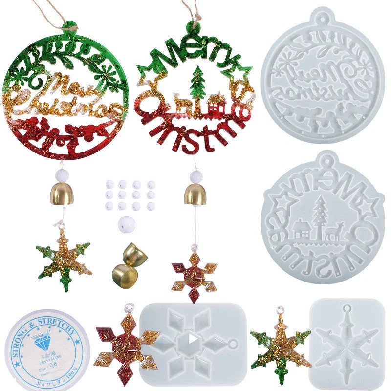 Christmas Hanging Sign Resin Mold Set