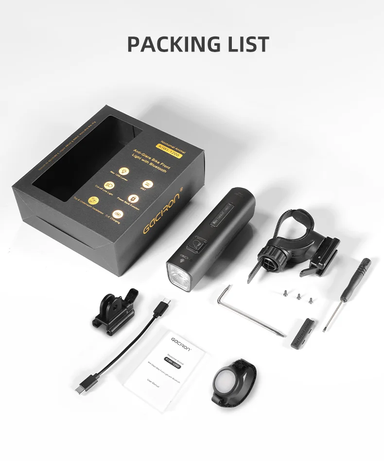 KIWI-1200 Anti-Glare Bike Front Light