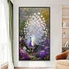 (40*70cm)DIY Full Round Drill Diamond Painting-Peacock