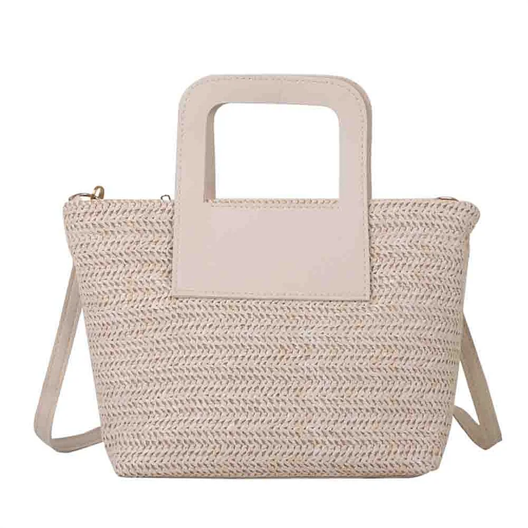 Summer Hand-woven Handbags Casual Woven Crossbody Bag Portable for Holiday Party-Annaletters