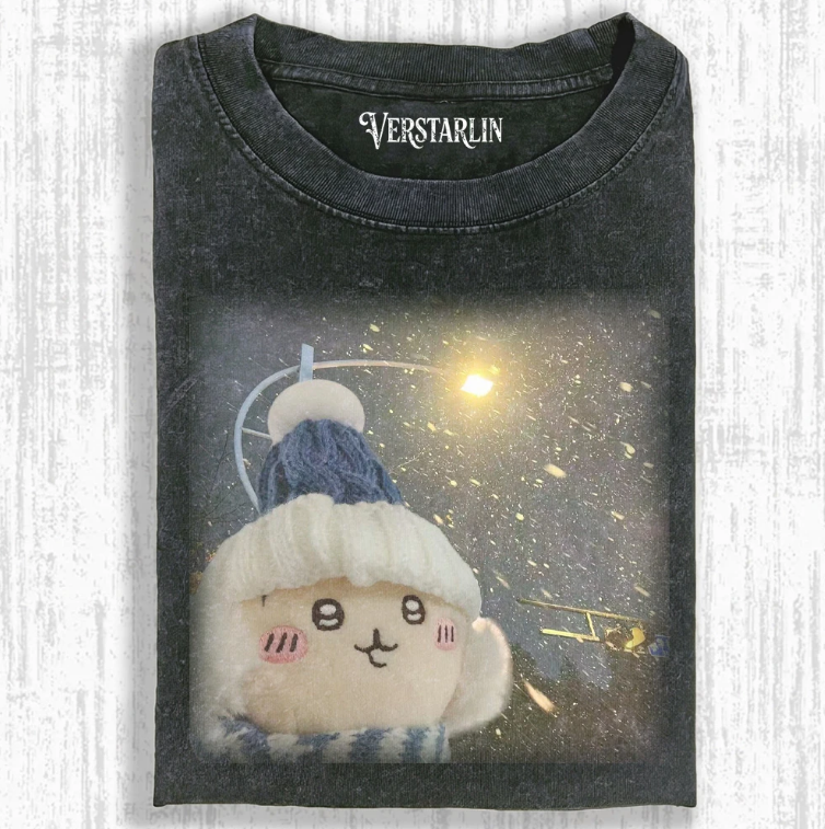 Cute Cartoon Graffiti Print Casual Top