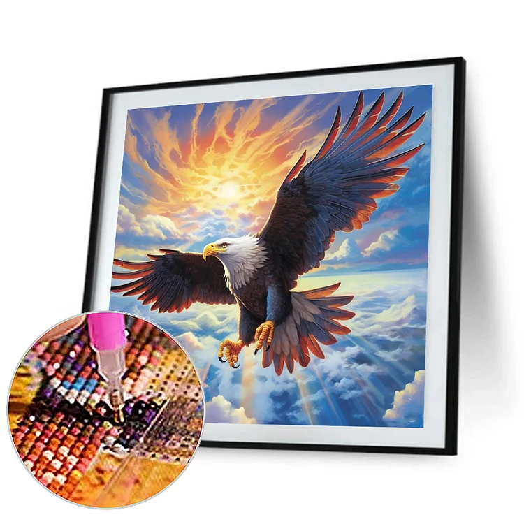 Soaring Bald Eagle, Full Square/Round Drill 5D DIY Diamond Painting Kit -  On Sale