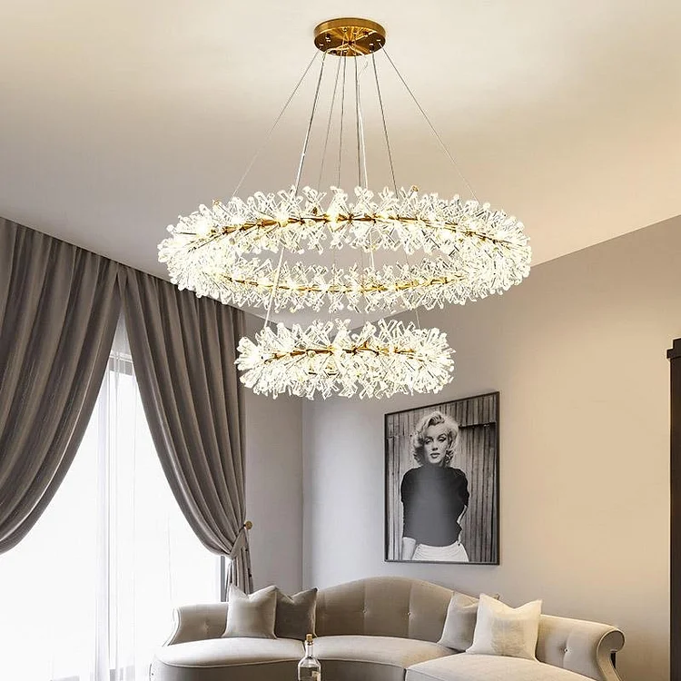 Crystal Round Chandelier Modern Luxury Lighting Vjlight